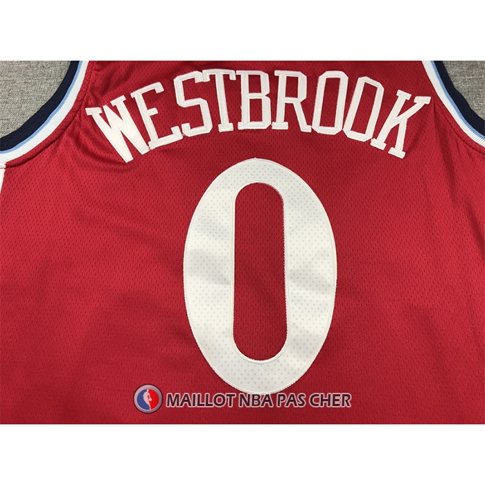 Maillot Los Angeles Clippers Russell Westbrook NO 0 Statement 2024-25 Rouge
